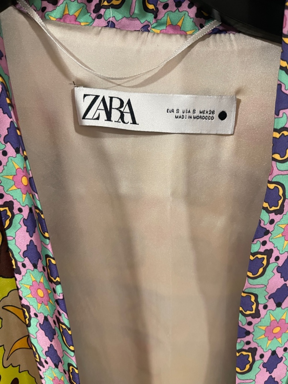 Zara Printed Kimono Robe with Belt - Picture 6 of 6